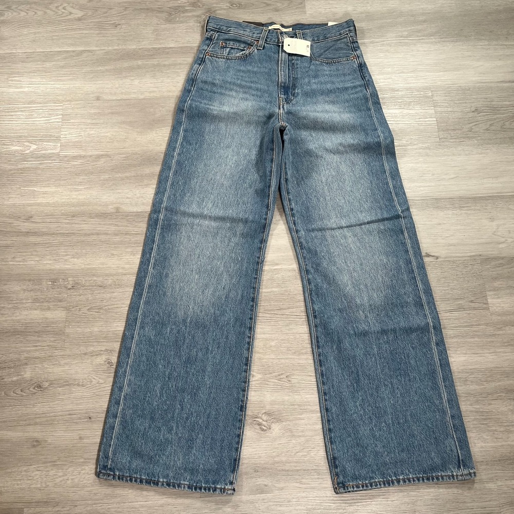 Levis Jeans Womens Size 28x32 High Rise Baggy Premium Ribcage Wide Leg Jeans